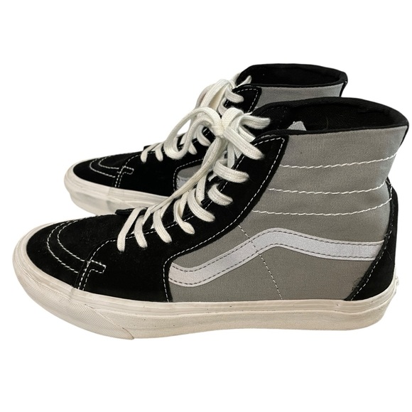 Vans Sk8-Hi Shoes Sneakers Gray Black Suede Mens Size 8 Womens Size 9.5 Unisex - Picture 4 of 13
